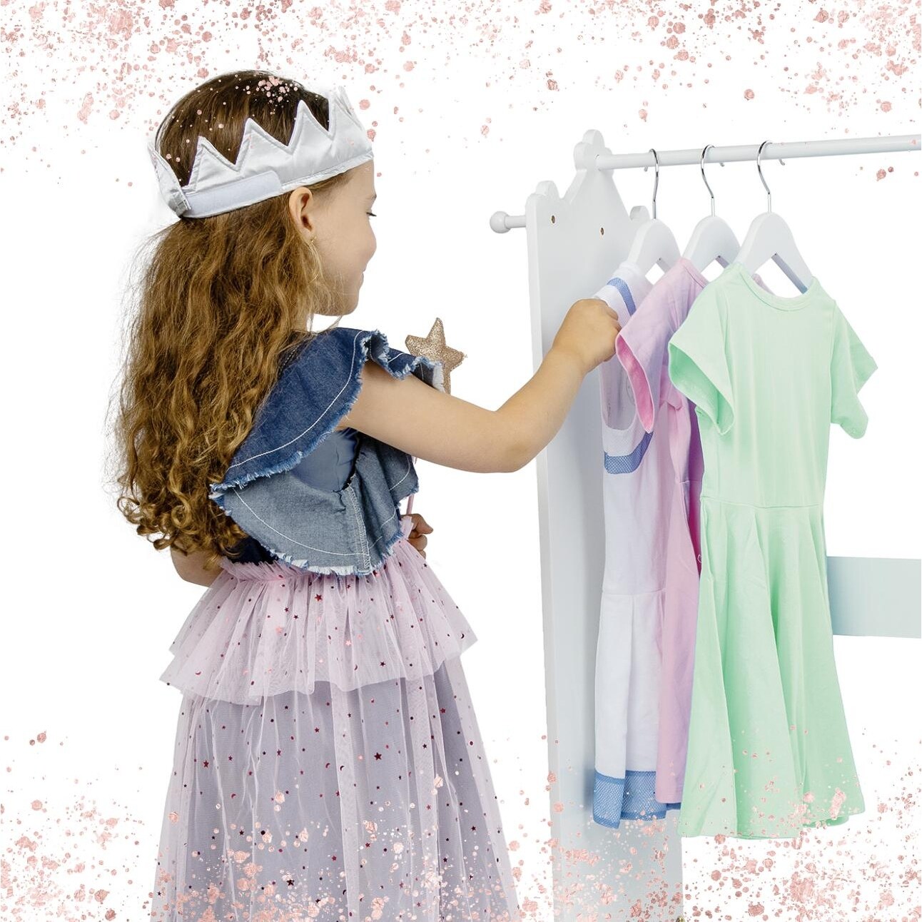 Milliard Dress Up Storage Kids Costume Organizer Center Open Hanging  Armoire Closet Furniture with Mirror Baskets and Hooks - Overstock -  30917181