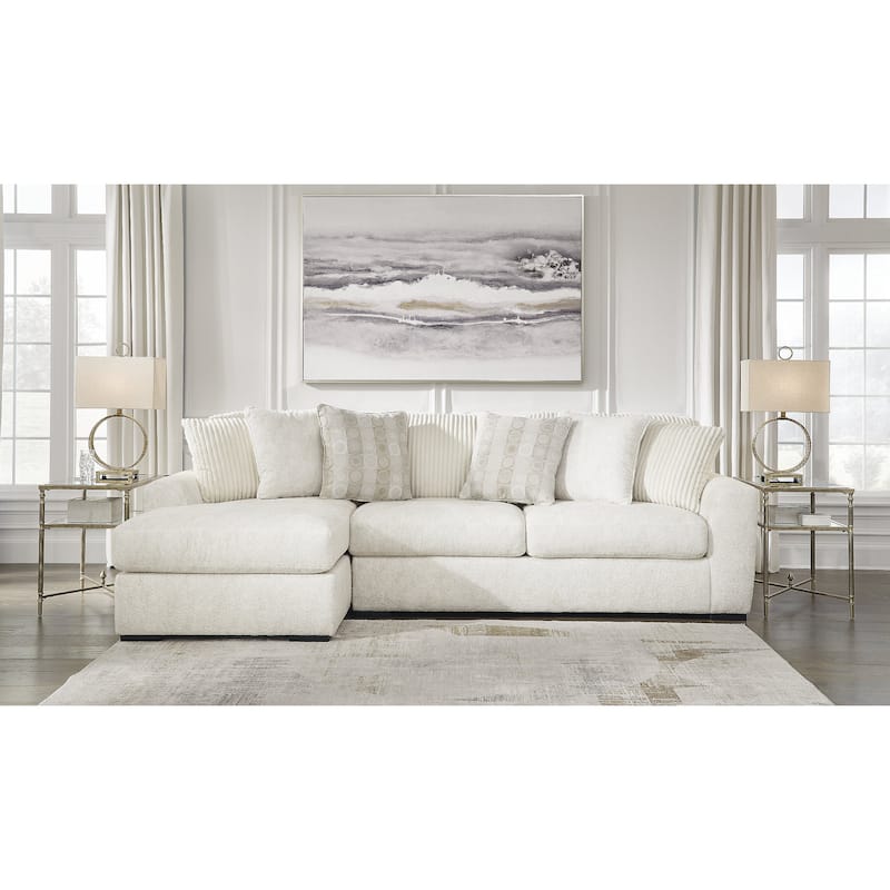 Signature Design by Ashley Chessington White 2-Piece Sectional with Chaise - 121" W x 65" D x 40" H
