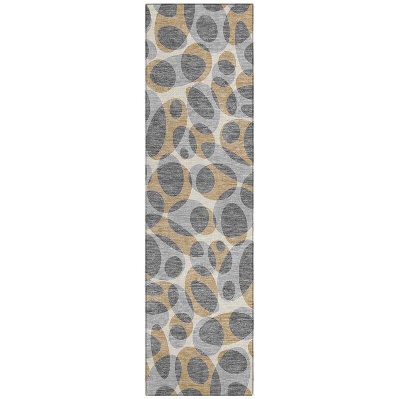 Machine Washable Indoor/ Outdoor Contemporary Saline Chantille Rug