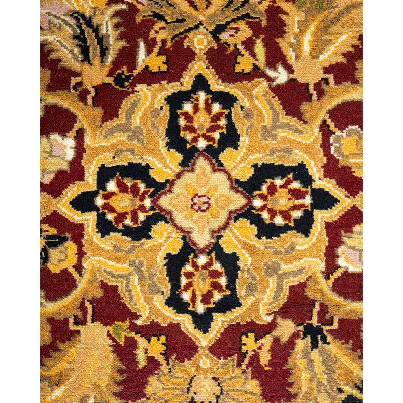 Overton Handknotted Wool Traditional Oriental Red Area Rug - 6' x 9'