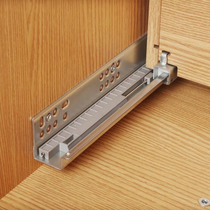 59.3" Modern Bathroom Vanity with Resin Sink, 4 Doors & 3 Drawers, Handle-Free Design, Soft-Close Hinges & Hidden Slides