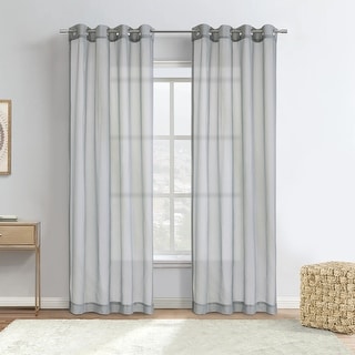 Luna Light Filtering Grommet Curtain Panel - Bed Bath & Beyond - 40667034