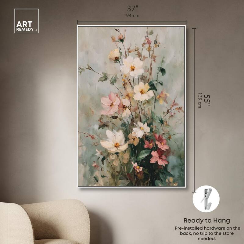 Vintage White Whispers Canvas by Art Remedy
