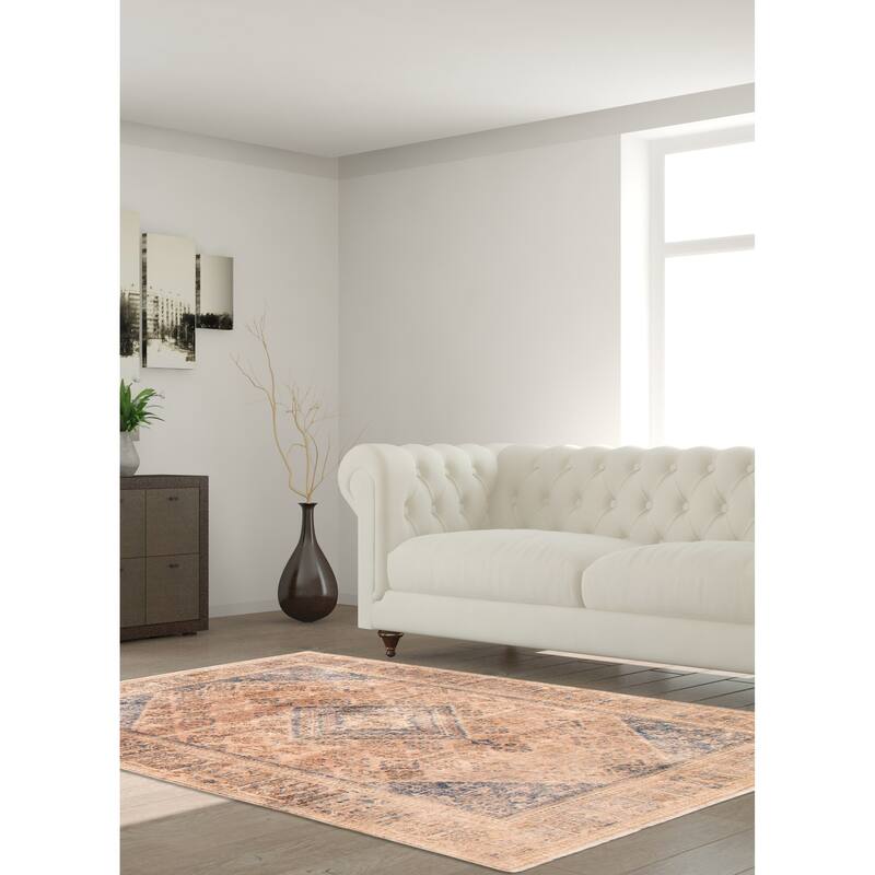 ECARPETGALLERY Hand-knotted Antalya Vintage Tan Wool Rug - 6'8 x 10'0