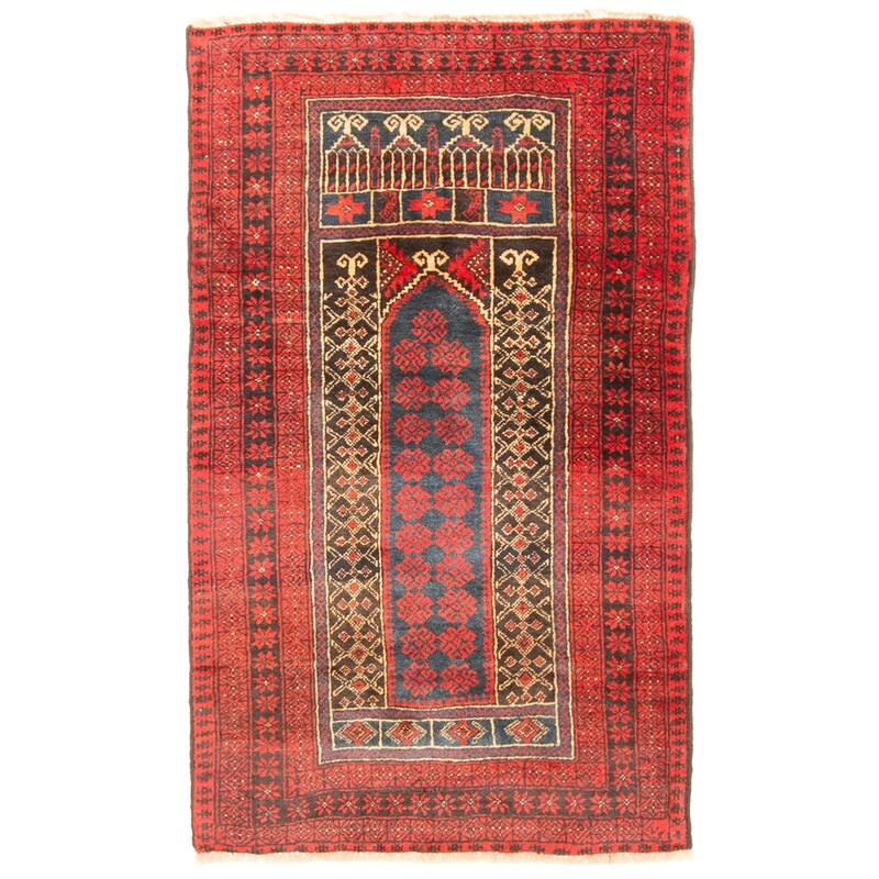 ECARPETGALLERY Hand-knotted Teimani Dark Grey Wool Rug - 2'5 x 4'2