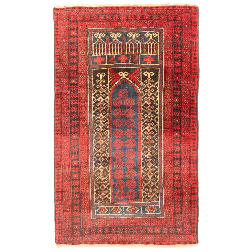 ECARPETGALLERY Hand-knotted Teimani Dark Grey Wool Rug - 2'5 x 4'2