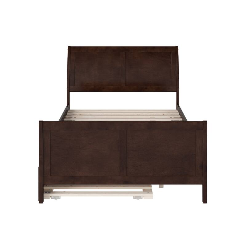 Portland Full Bed with Footboard and Twin Trundle in Espresso
