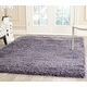 preview thumbnail 3 of 36, SAFAVIEH New York Shag Ruslana 1.2-inch Thick Rug 4' Square - Purple/Purple