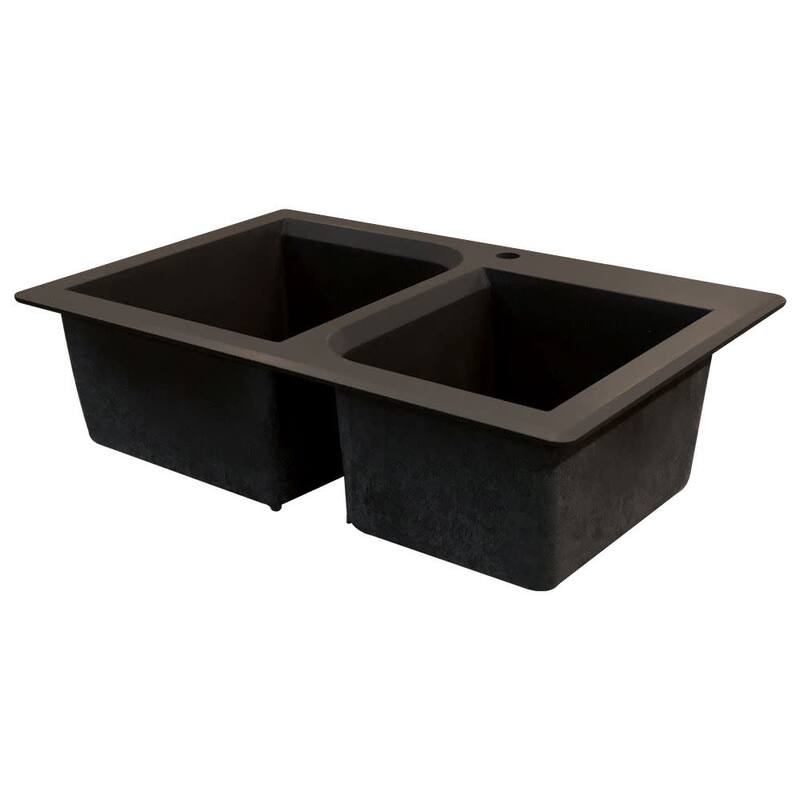Transolid K-RTDO3322 Radius 3-1/16" Drop In Double Basin Granite