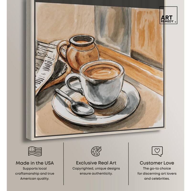 Sunday Coffee Canvas by Art Remedy