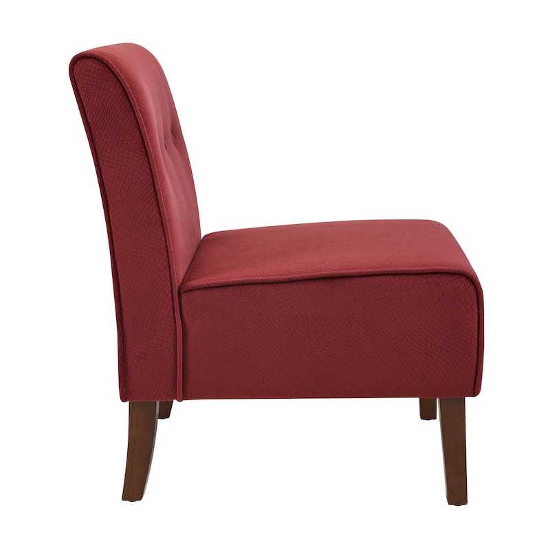 Linon Cumberland Red Button Tufted Lounge Chair