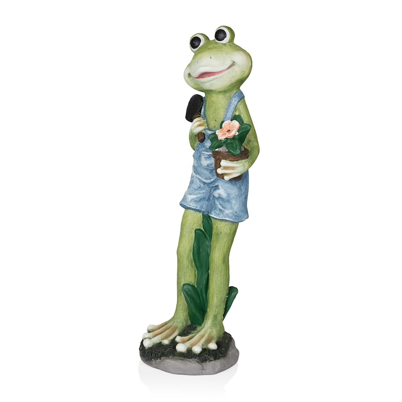 Gardener Frog Statue