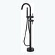 preview thumbnail 12 of 13, Floor Mount Bathtub Filler with Handheld Shower, Gold/Black/Sliver Freestanding Bathtub Faucet, Stand Alone Tub Faucet