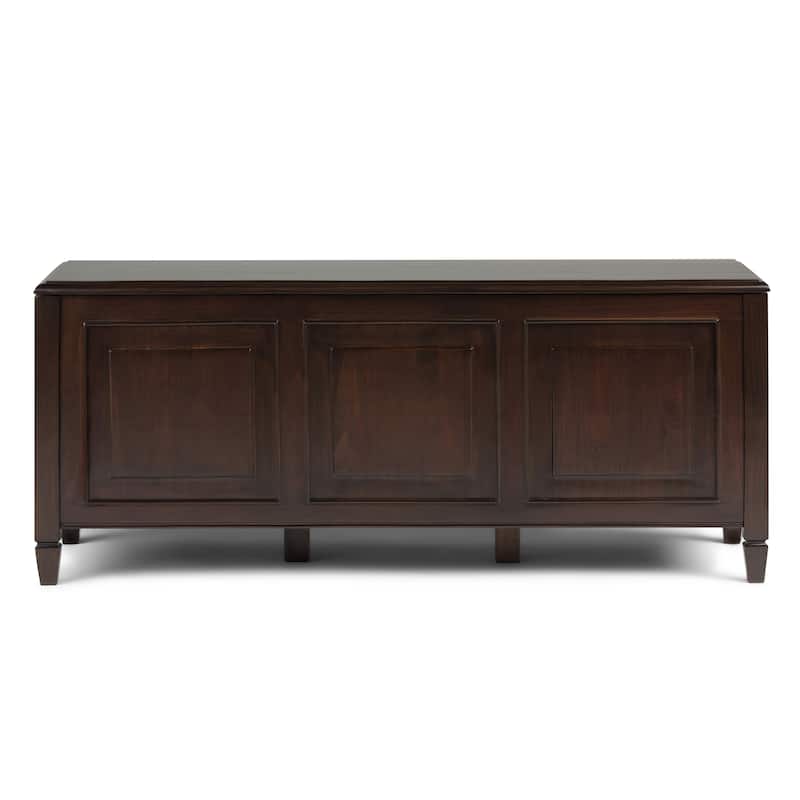 WYNDENHALL Hampshire Solid Wood 51 inch Wide Storage Bench Trunk and 40 inch Wide Storage Cabinet