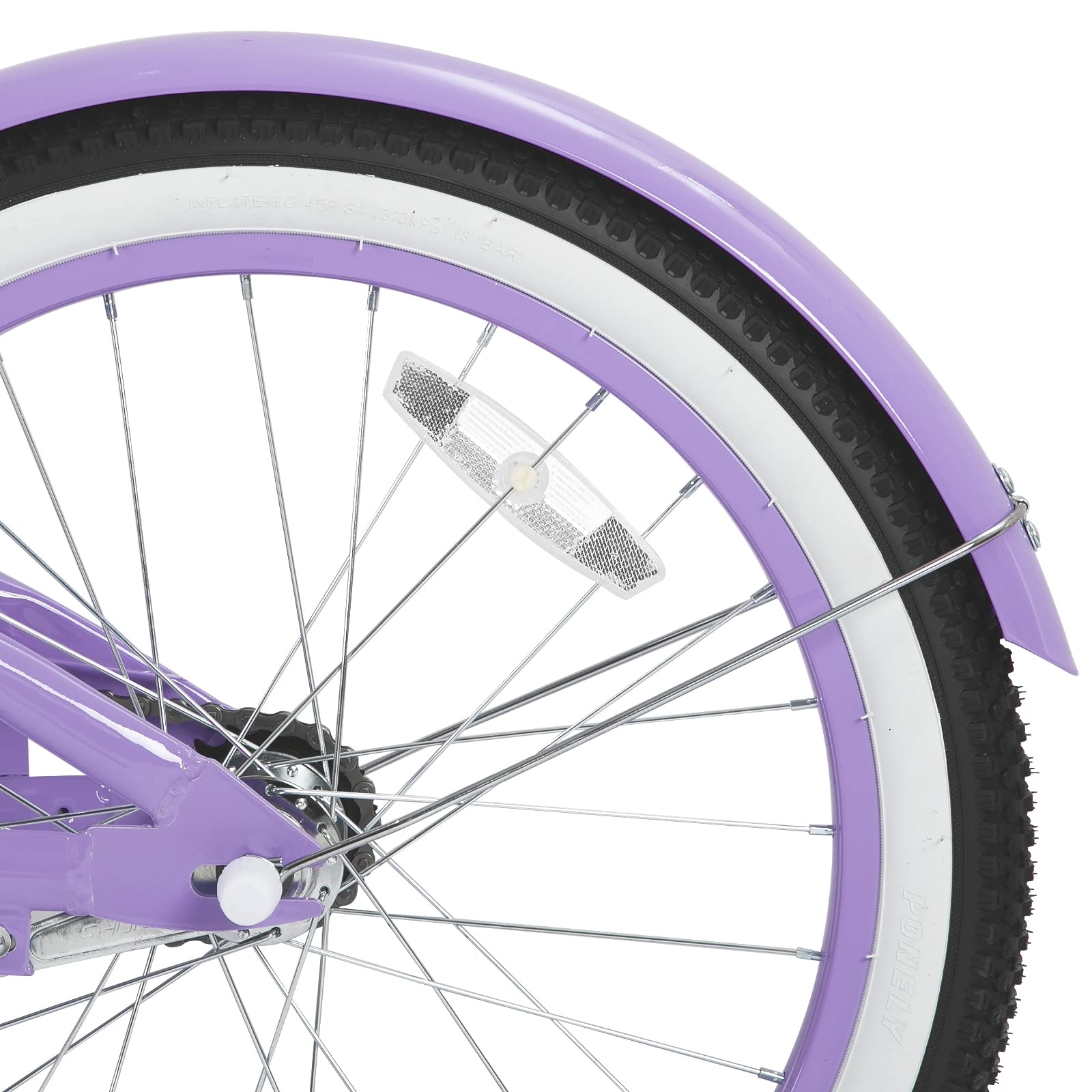 JOYSTAR 20 24 26 Inch Beach Cruiser Bike for Kids Youth Men and Women Light Purple 20 inch