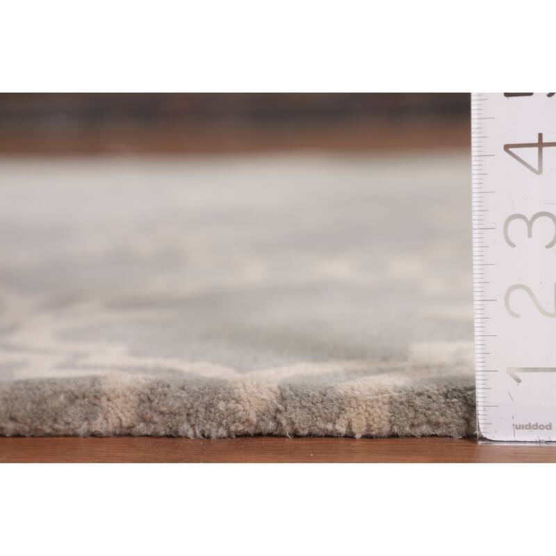 Trellis Indian Area Rug Hand-Tufted Wool Carpet - 5'0" x 8'0"