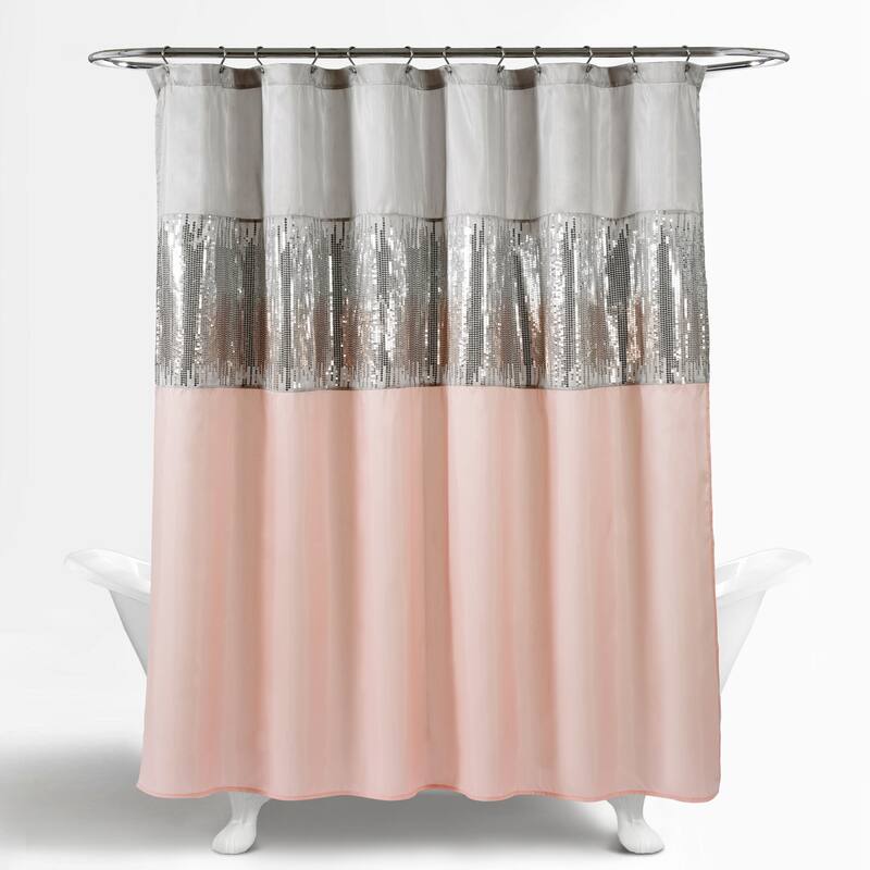Silver Orchid Gregor Abstract Night Sky Two-tone Shower Curtain