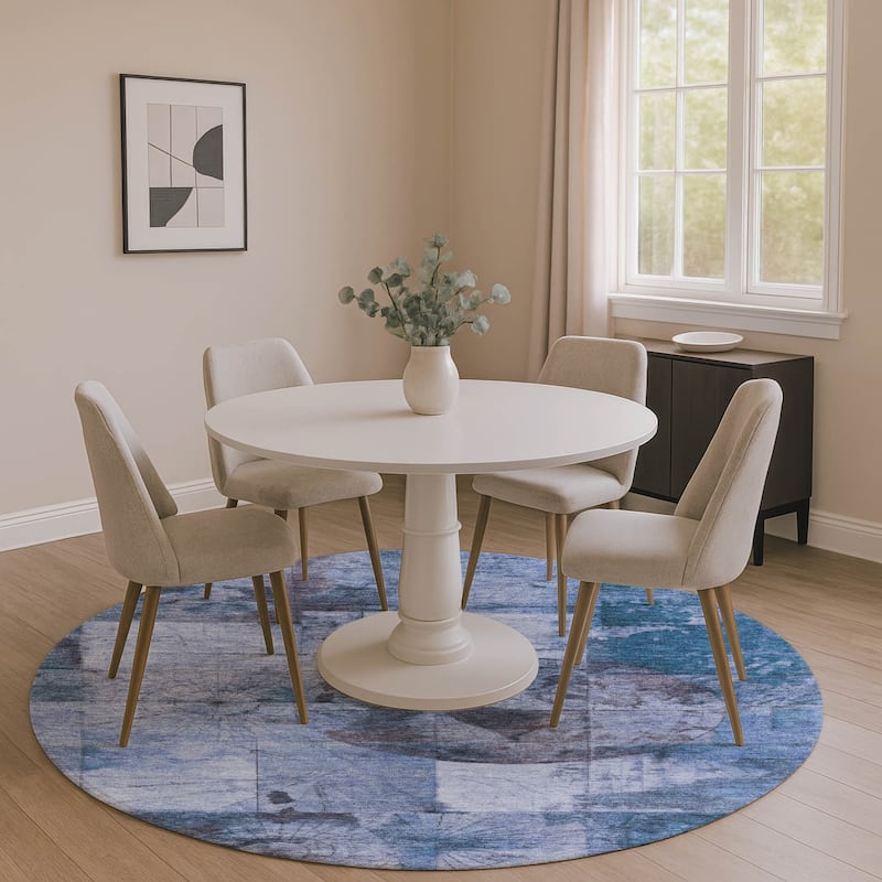 Premium Washable Super Soft Mayfield Rug - Blue - 8' x 8'