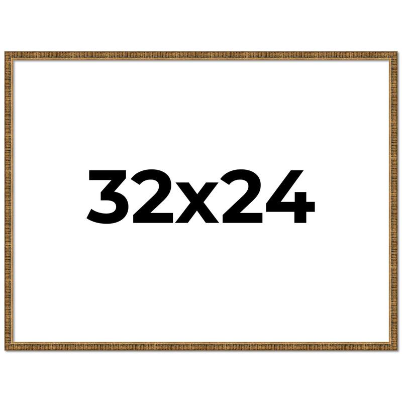 32x24 Frame Gold Kingsley Distressed Solid Wood Picture Frame Width