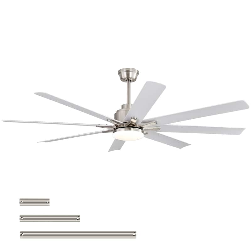 52" Smart Ceiling Fan Light with 6 Speed,8 ABS Blades,Voice Remote