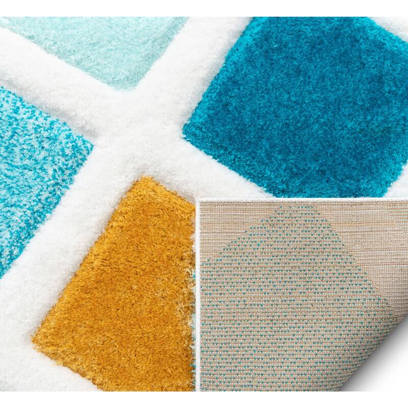 Well Woven San Francisco Posh Geometric Shag Area Rug