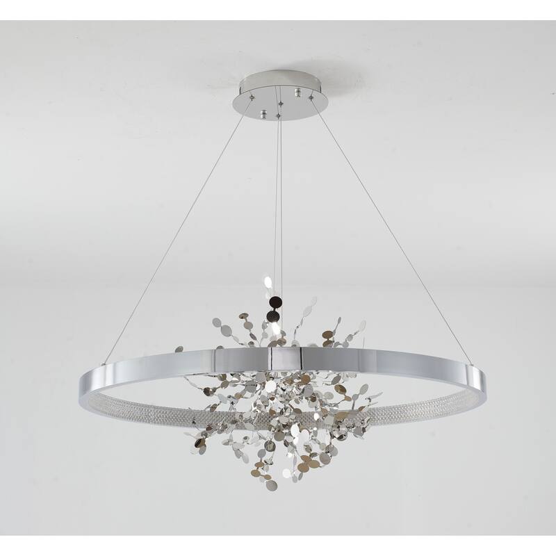 1-Light Chrome LED Confetti Chandelier