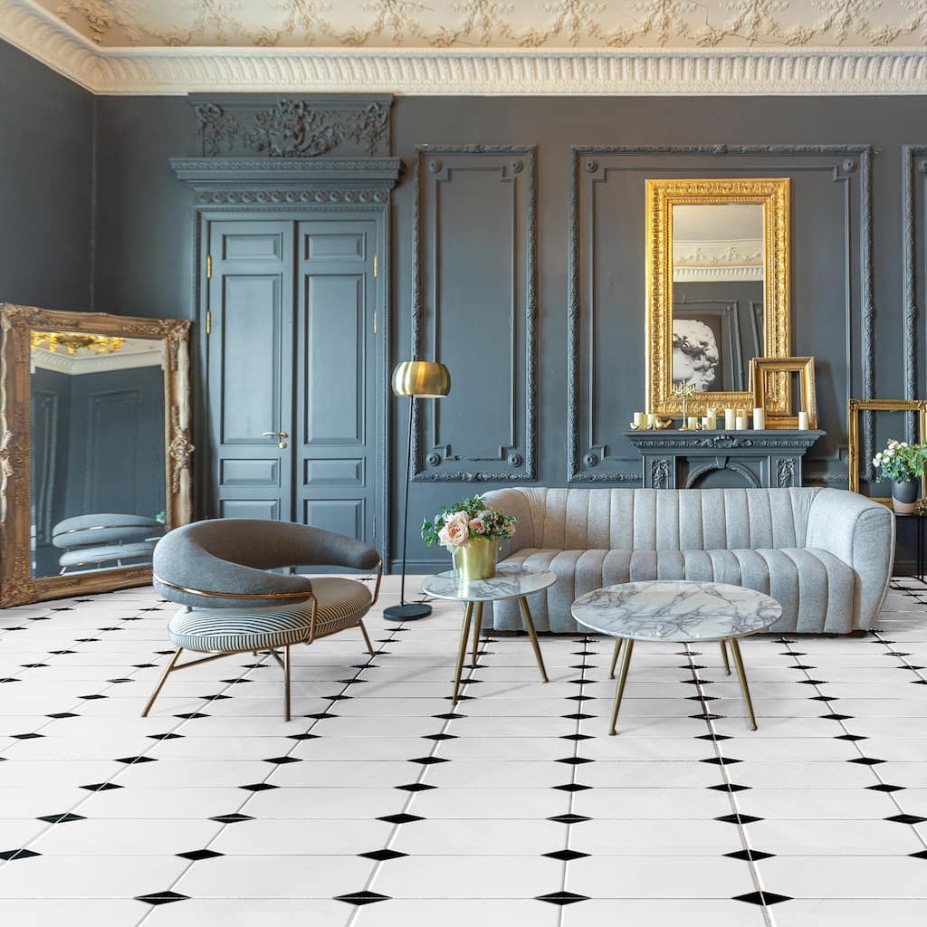 Merola Tile Betera Classique Blanco 22-3/4" x 22-3/4" Porcelain Floor and Wall Tile