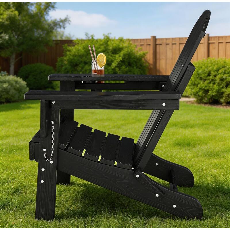 Folding Adirondack Chair, with Cup Holder