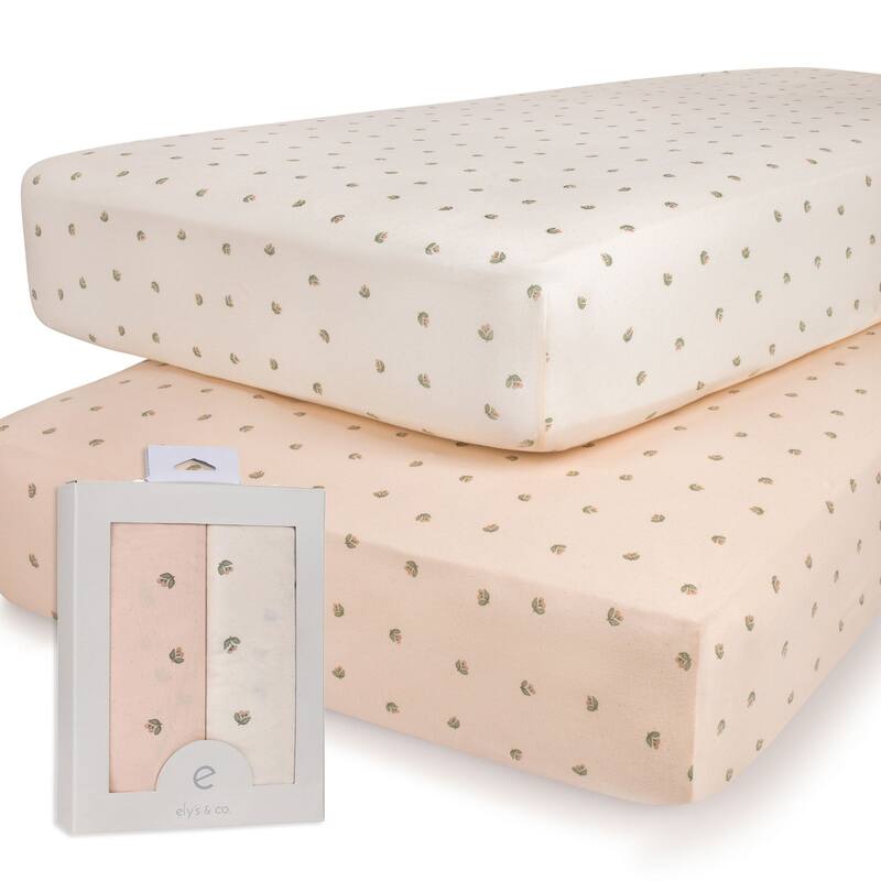 Ely's & Co. Baby Fitted Crib Sheet Set - 2 Pack - 28" x 52"