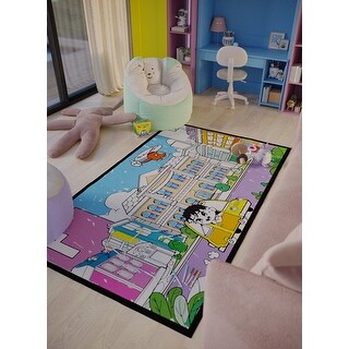 Fun Square Kids Rug Coloring Rug Brand Fun Horizon City Town Square Kids Rug - Bed Bath ...