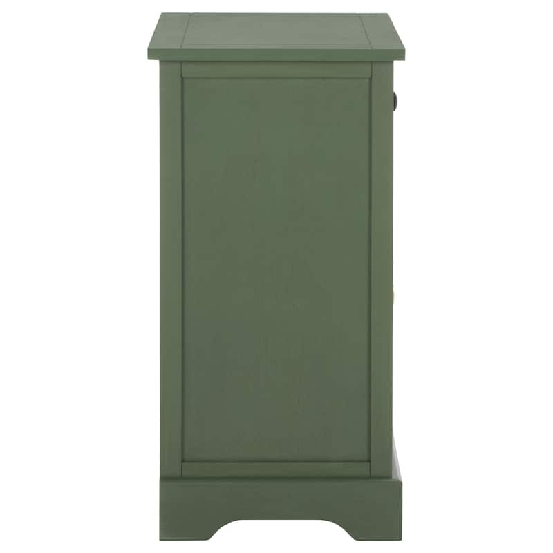 SAFAVIEH Alverta Red Storage Side Table - 15.9" x 13" x 27.6" - 16"W x 13"D x 26"H