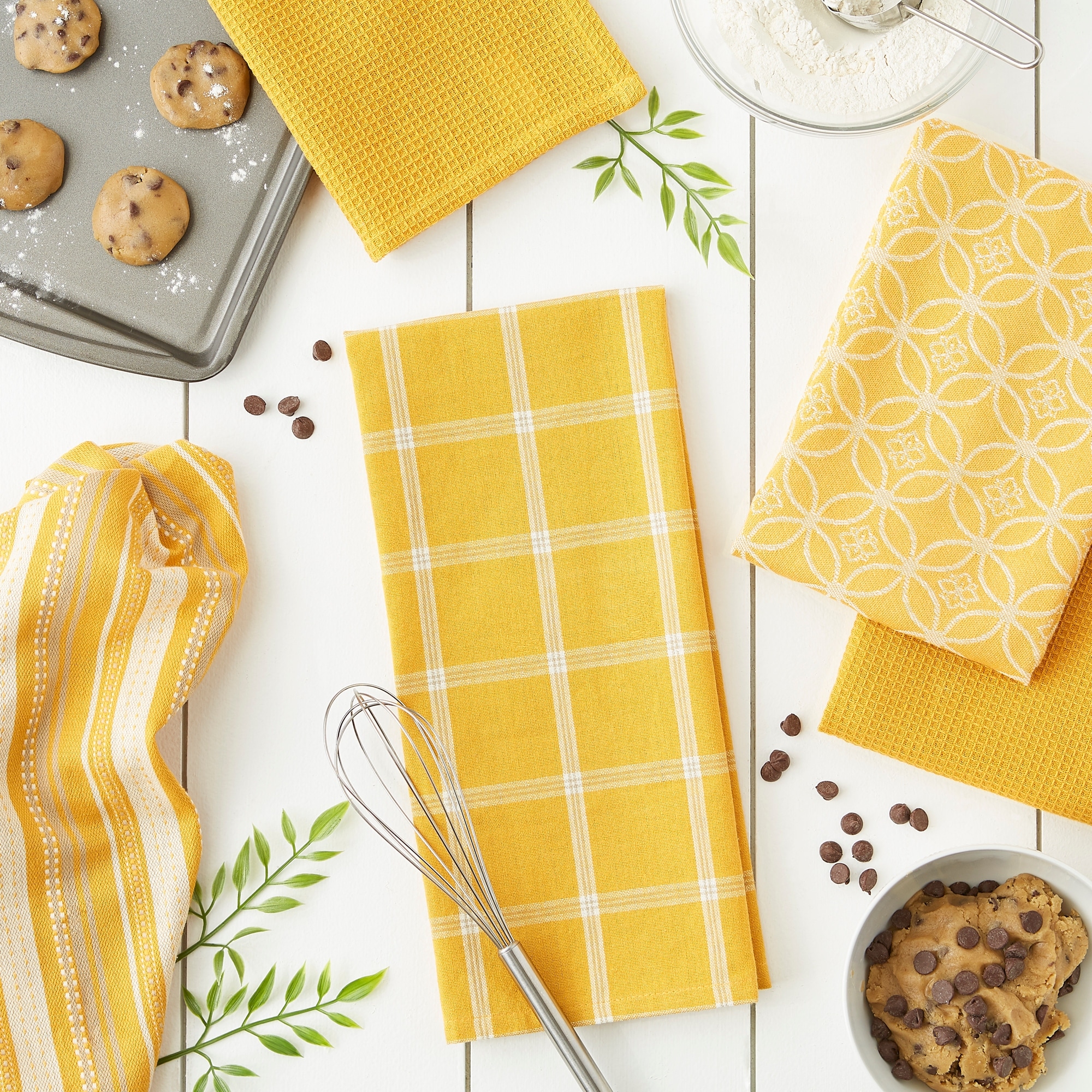 New Set of 2 Ultra All-Clad Kitchen Dish Towels Yellow (Color:  Butterscotch)