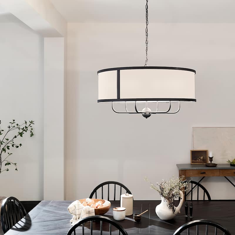 Kichler Lighting Heddle 30 inch 6-Light Chandelier Textured Black