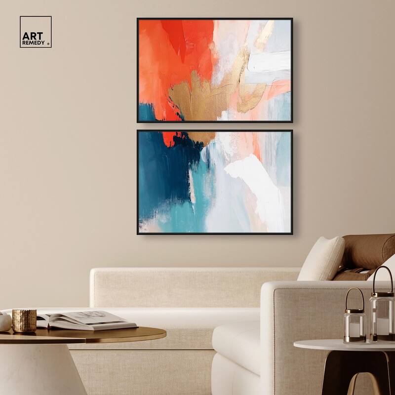Orange Infusion I Canvas Set of 2 by Art Remedy