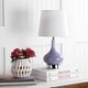 preview thumbnail 3 of 1, SAFAVIEH Kids Lighting 18-inch Amy Purple Mini Gourd Table Lamp
