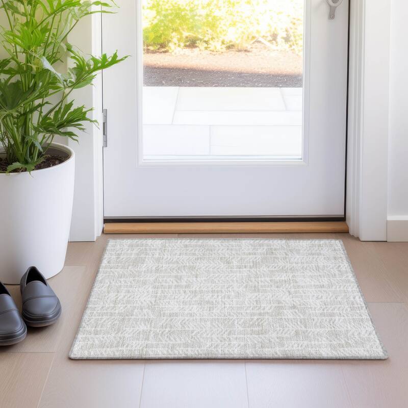 Premium Washable Super Soft Modern Arrows Mayfield Rug - Beige - 1'8" x 2'6"