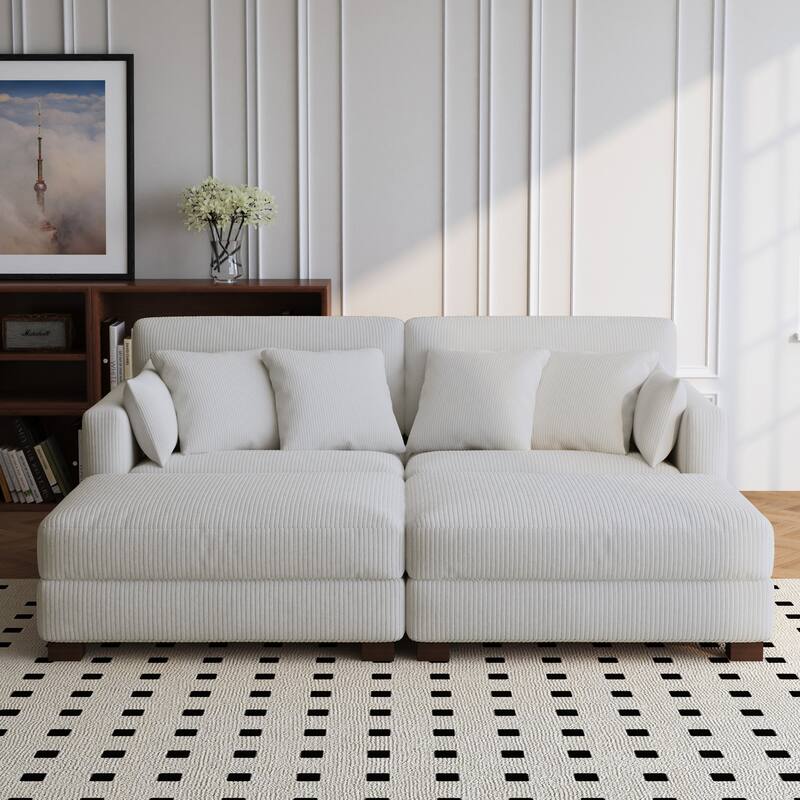 88" Convertible Larger Couch Modular Sectional Sofa Set
