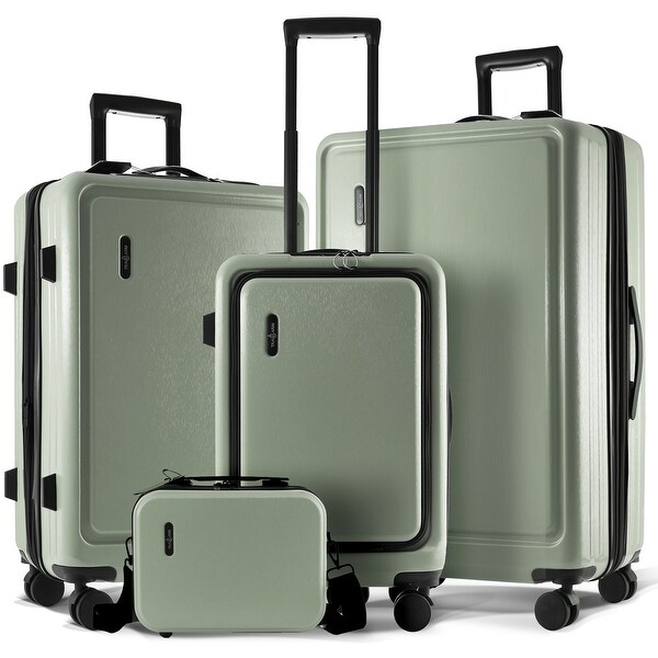 Empyrean 4 Piece Hard Shell Expandable Luggage Sets with Spinner