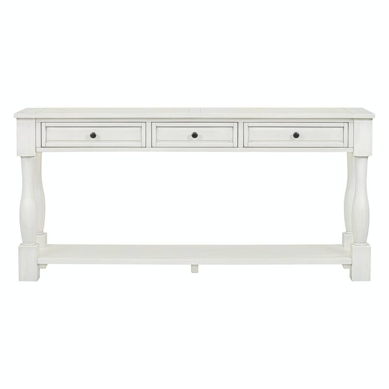 63" Console Table with Drawers and Shelf