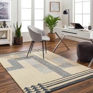 Chamas Handmade Striped Modern Wool Area Rug