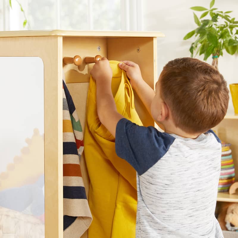 Guidecraft Rotating Dress Up Storage Natural