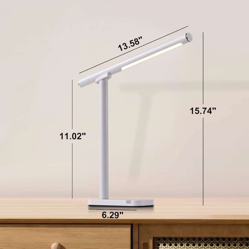 Starsky 1-Light Rechargeable Wireless LED Dimmable Desk Lamp