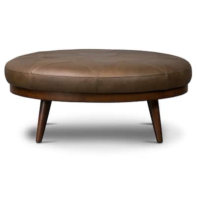 Poly & Bark Gio Ottoman - Full Grain Genuine Italian Leather