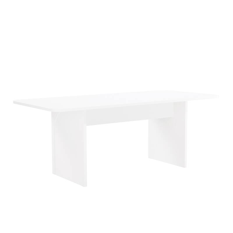 Manhattan Comfort Modern Ella 78.7 In White Dining Table