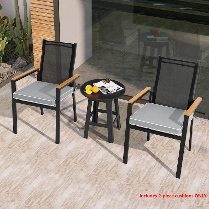 Indoor Outdoor Dining Chair Cushion Set of 2/4 Patio Chair Seat Pad