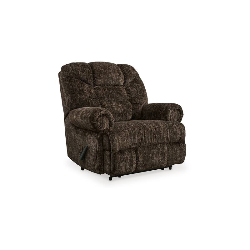 Mikey Manual Recliner Chair, Zero Wall, Dark Brown Polyester Velvet