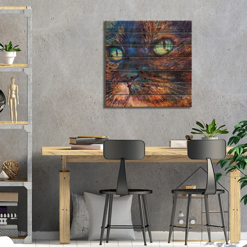 Foxy Print On Wood by Iris Scott - Multi-Color