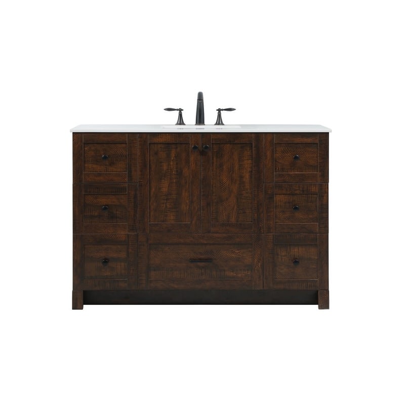 Elegant Lighting VF2848 Soma 48" Free Standing Single Basin Vanity Set
