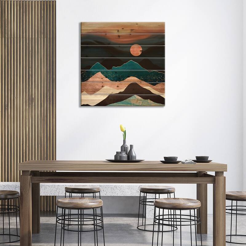 Dusk Breeze Print On Wood by SpaceFrog Designs - Multi-Color