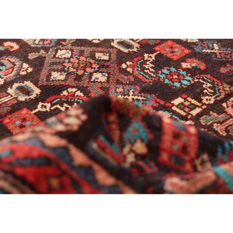 ECARPETGALLERY Hand-knotted Andelz Dark Navy, Red Wool Rug - 2'11 x 15'2